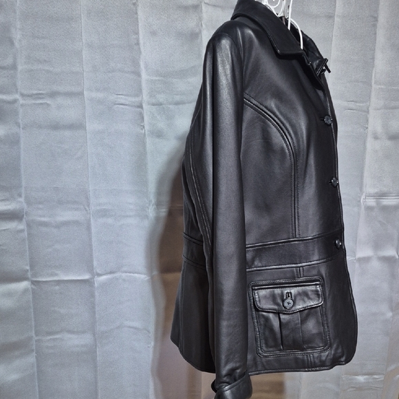 Style & Co. Black Leather Jacket - Picture 6 of 9